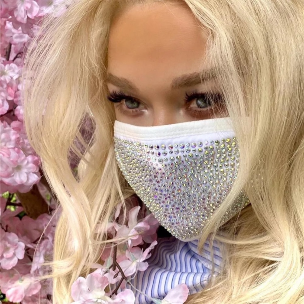 Rhinestone face masks